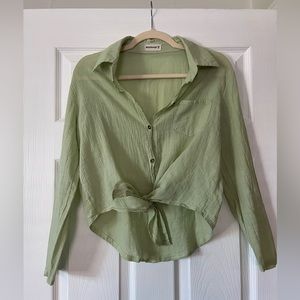 Blackbough linen blend top